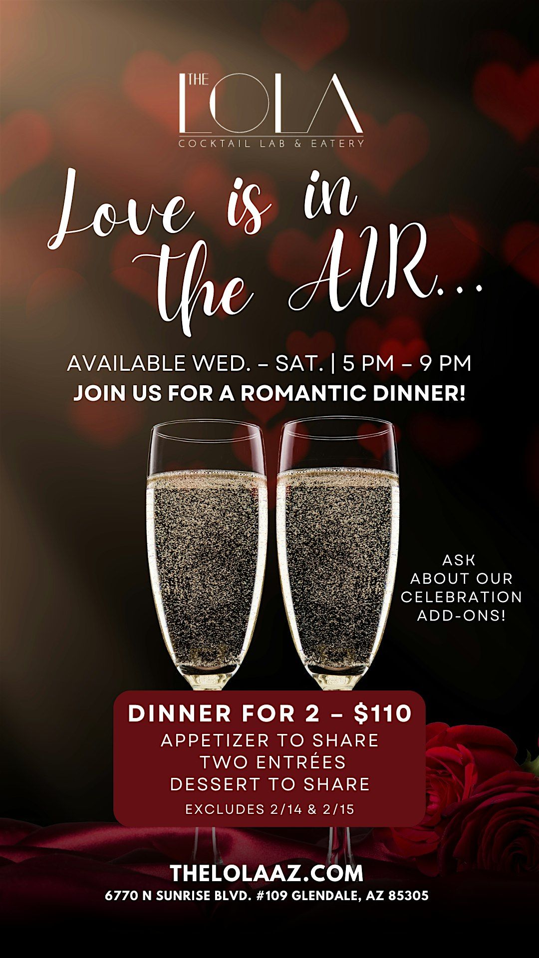 Love is in the Air - Romantic Dinner for Two