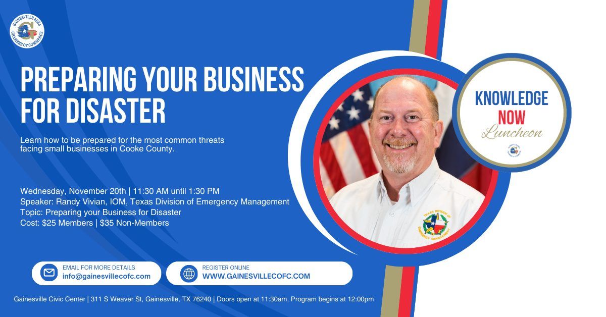 Knowledge NOW Luncheon - Preparing your Business for Disaster