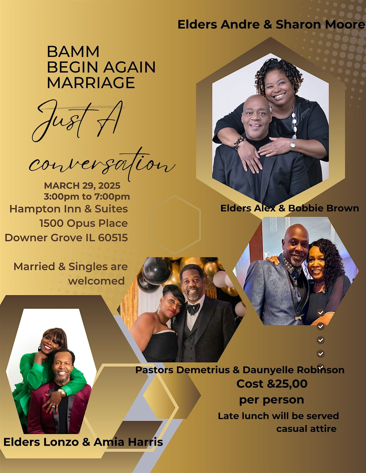 BAMM (begin again marriage ministry) Present Just A Conversation