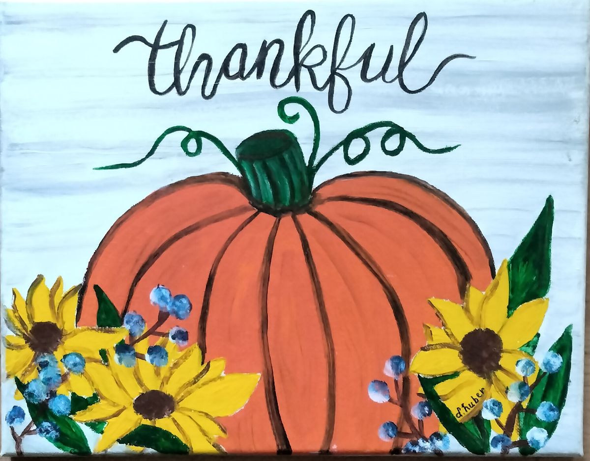 Thankful Coffee & Canvas - Wednesday, October 16 , 2024, 6 pm 