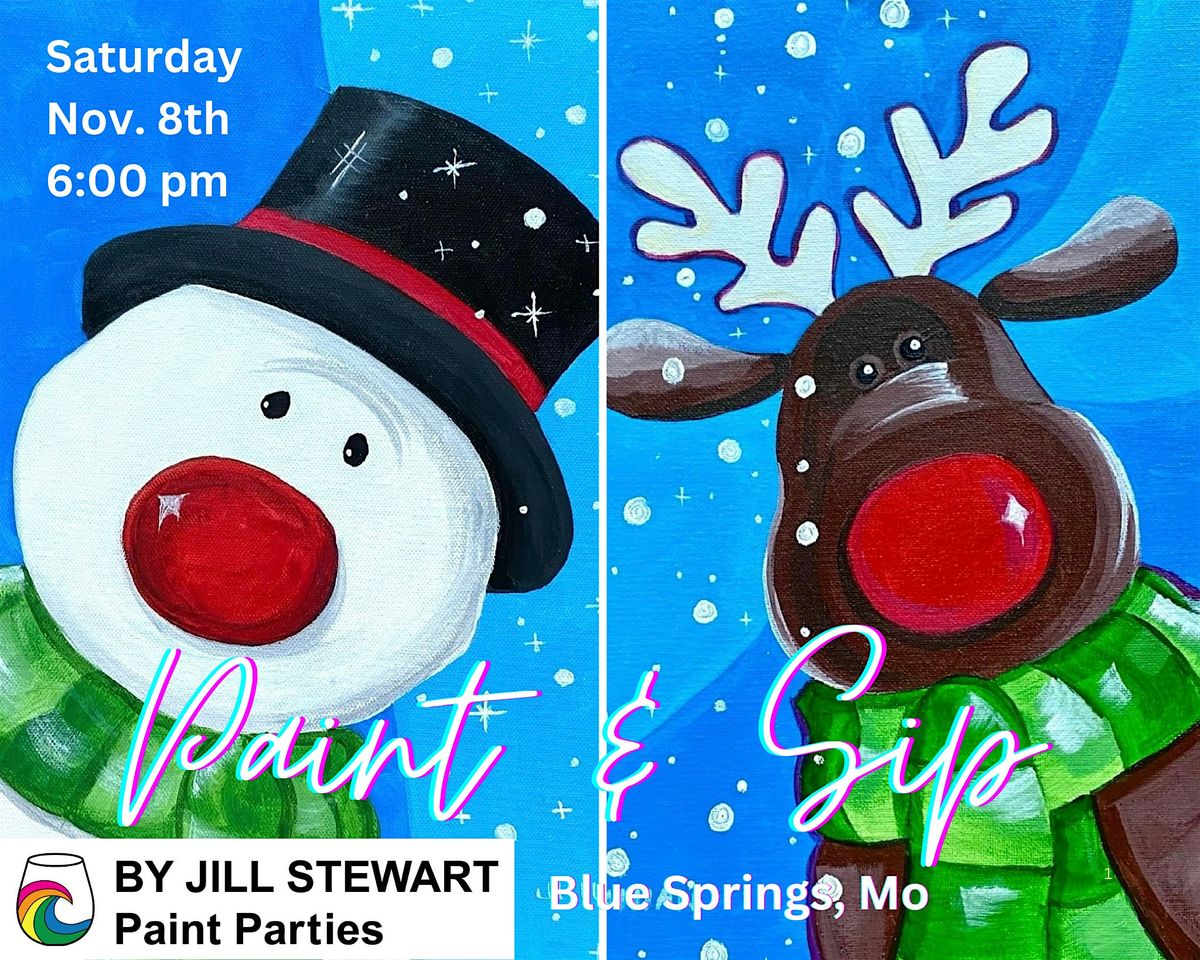 Frosty and Rudolph Paint Party