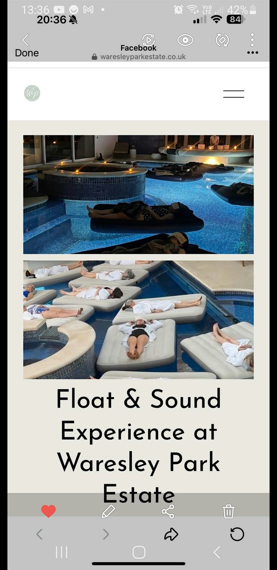 Floating Gong Bath On Pool
