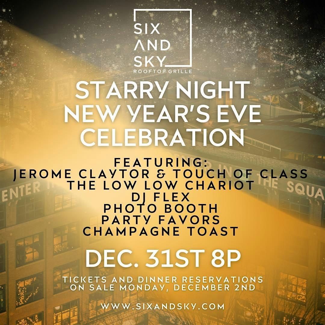 Starry Night New Year's Eve at Six & Sky Rooftop Grille