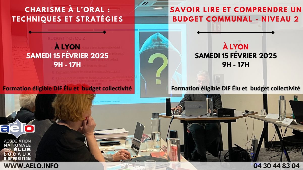 \ud83d\udccd 2 formations AELO \u00e0 Lyon \u2013 Samedi 15 f\u00e9vrier 2025