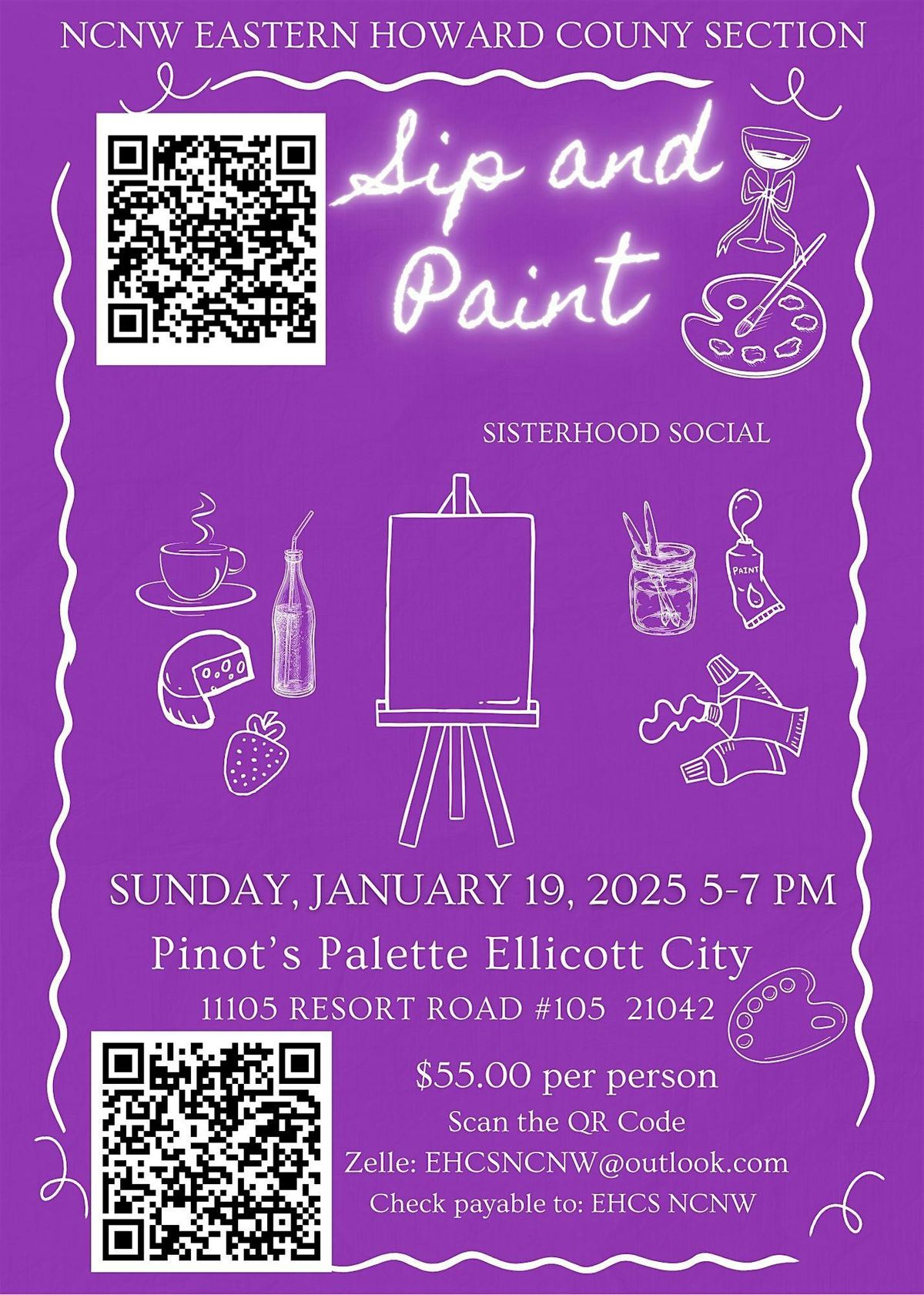 EHCS NCNW Sip & Paint Sisterhood Social