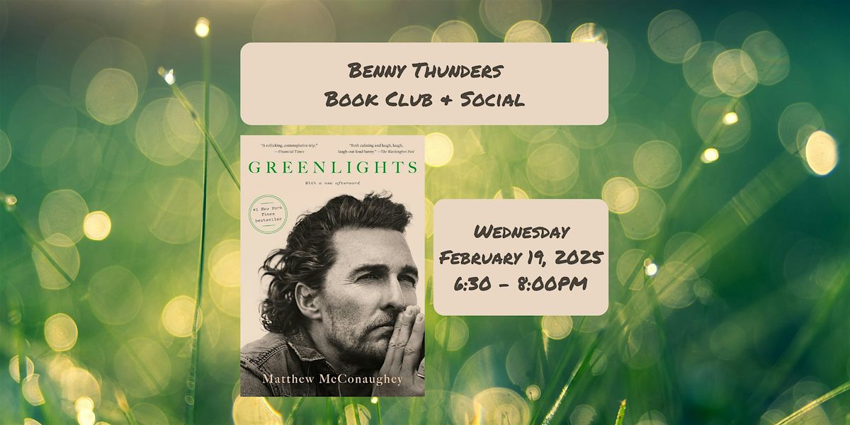 Benny Thunders Book Club & Social