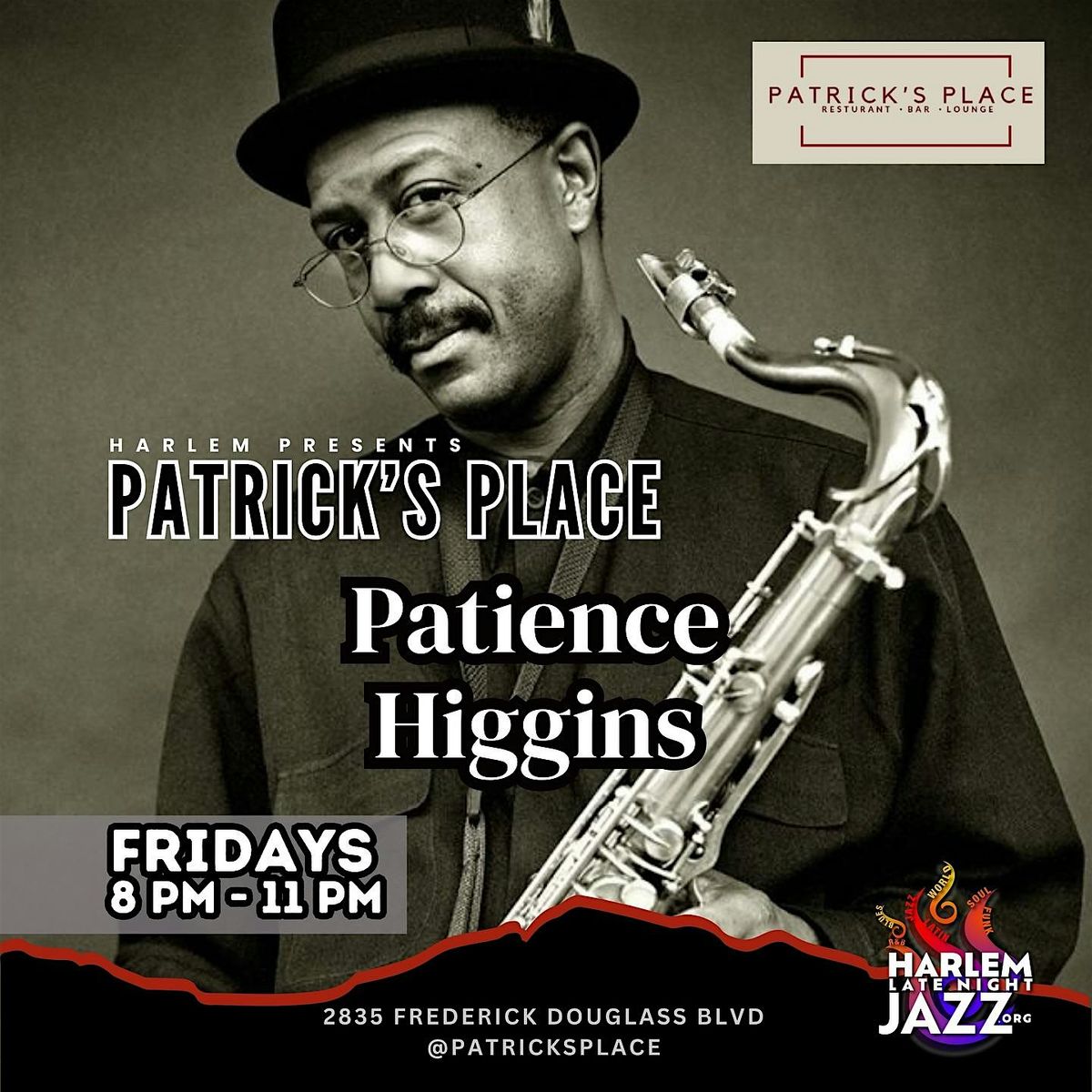 Friday Jazz Jam with Patience Higgins