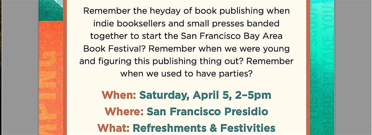 80s and 90s San Francisco Bay Area  Book Industry Reunion * And book launch