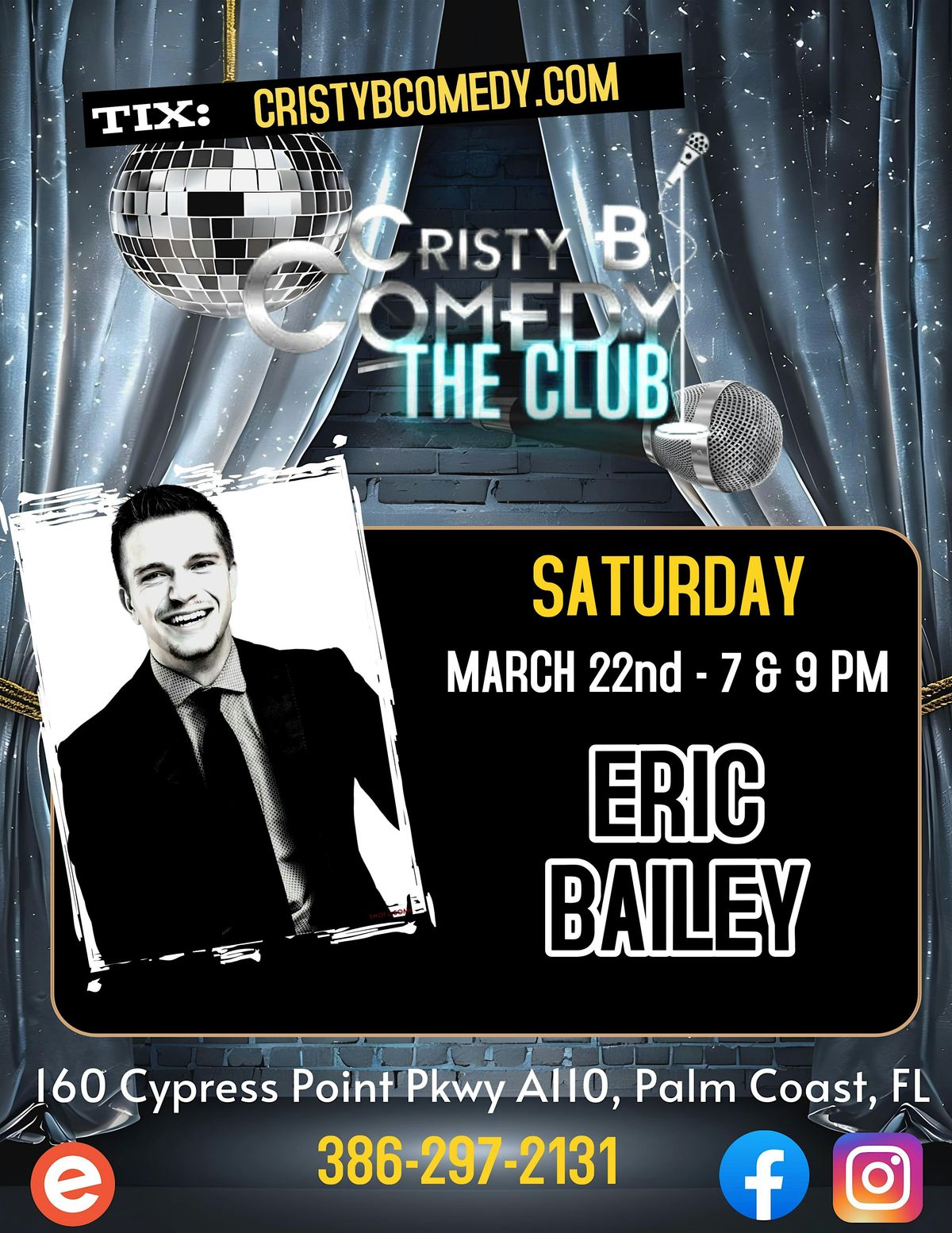 Saturday night Comedy with ERIC BAILEY