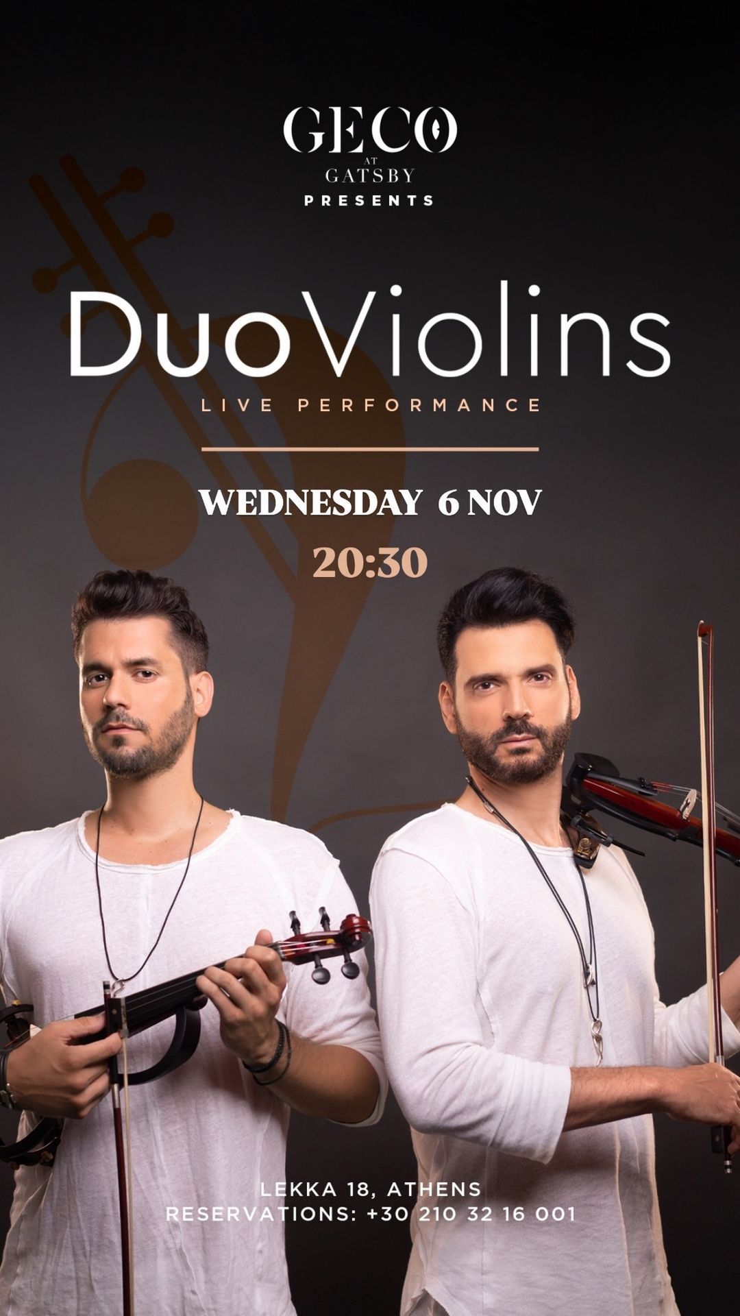 Live performance by DUO VIOLINS