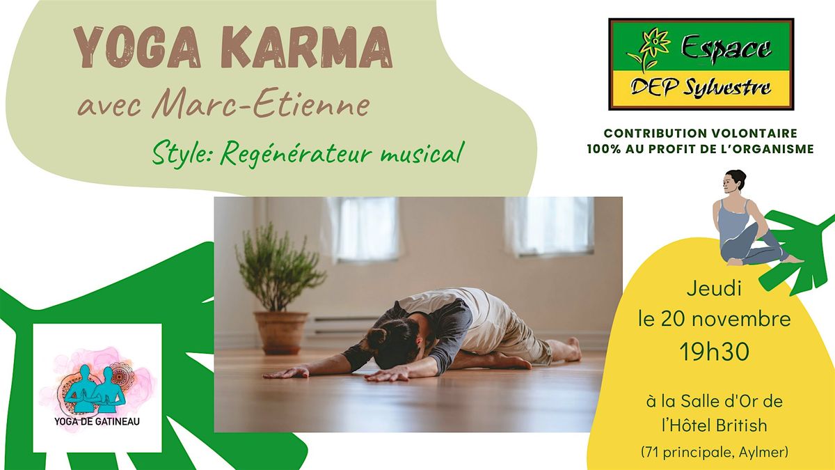 Yoga r\u00e9g\u00e9n\u00e9rateur musical 100% au profit de l'Espace DEP Sylvestre