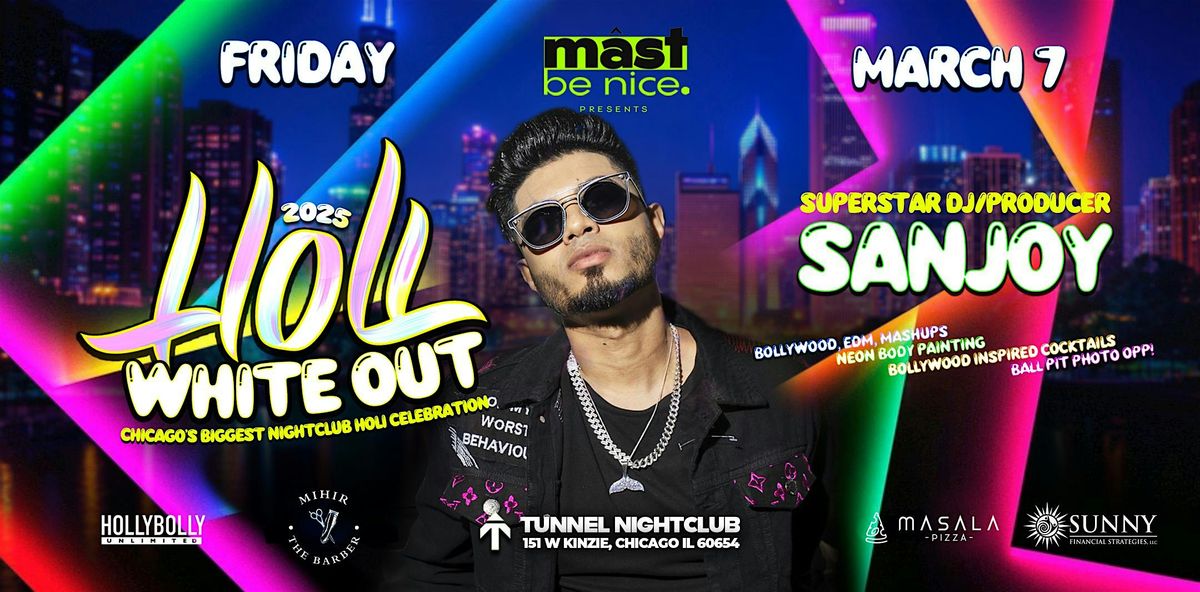 Holi White Out: Chicago's Biggest Indoor Bollywood Holi Event