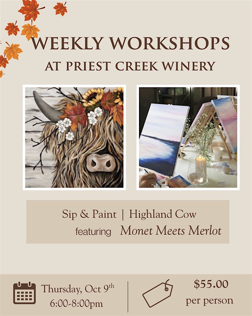 Sip & Paint Highland Cow Workshop