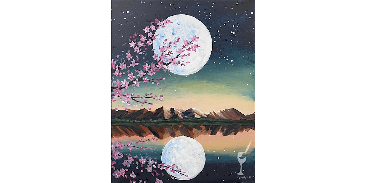Blooming Cherry Moonrise - Paint and Sip in Austin | Classpop!\u2122