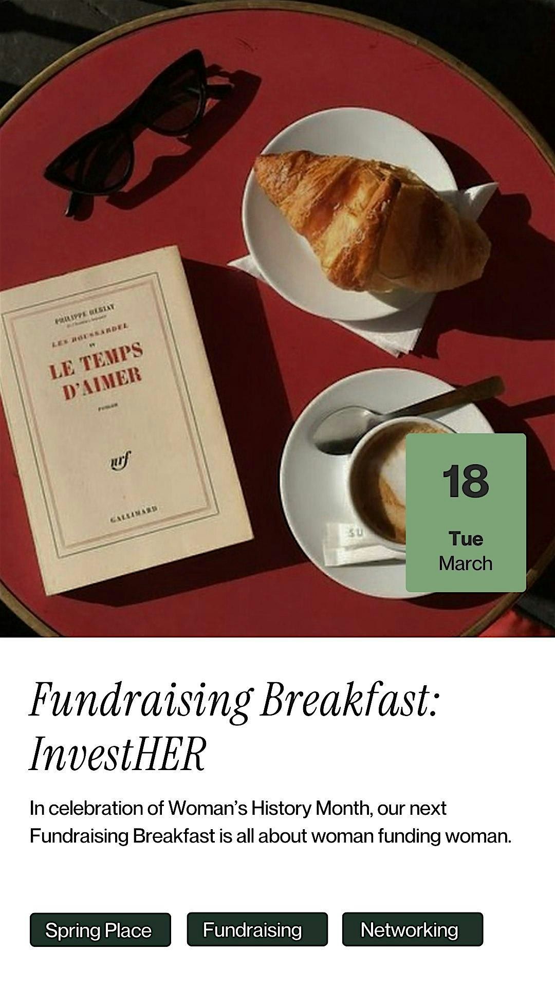 Fundraising Breakfast: InvestHER: Women Funding Women