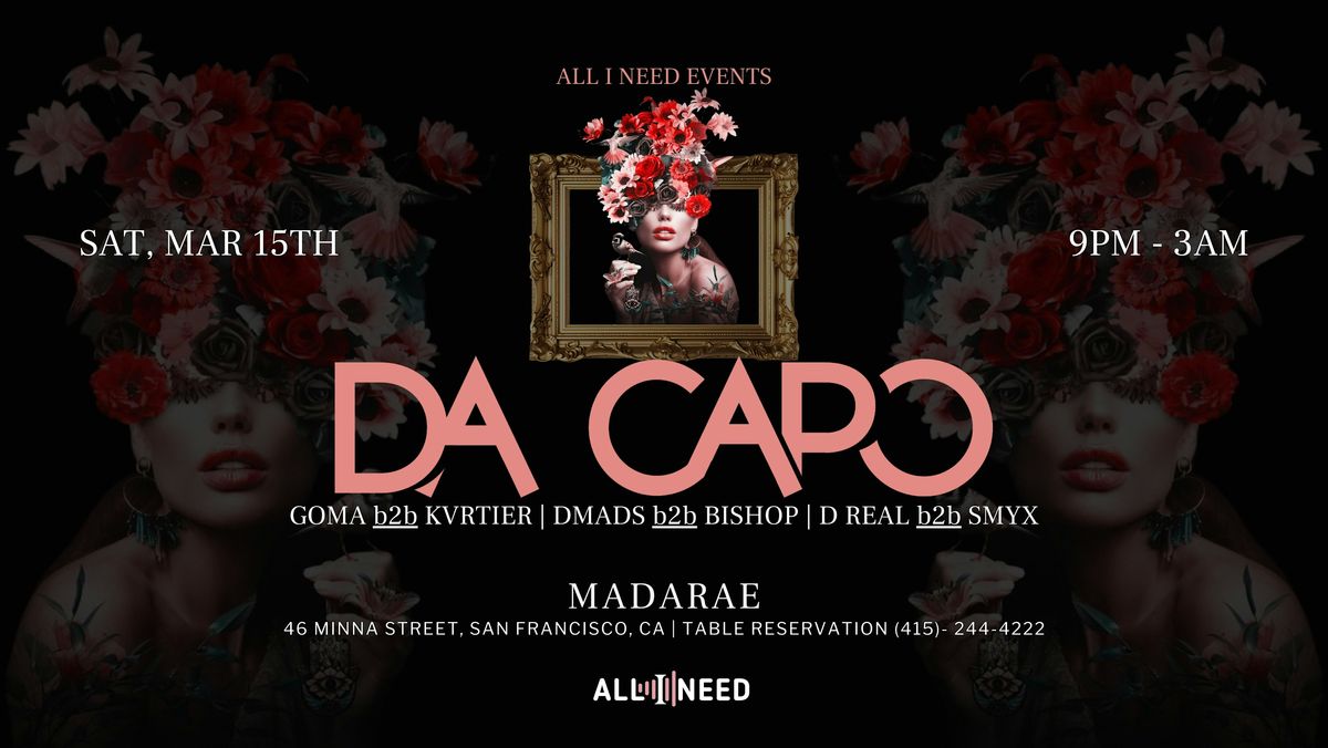 DA CAPO [Afro  House] at Madarae