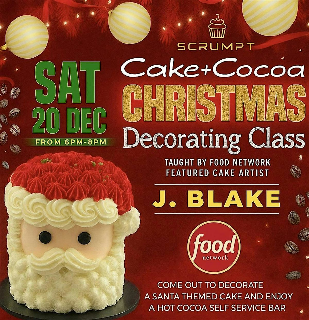 Cake + Cocoa Christmas Decorating Class