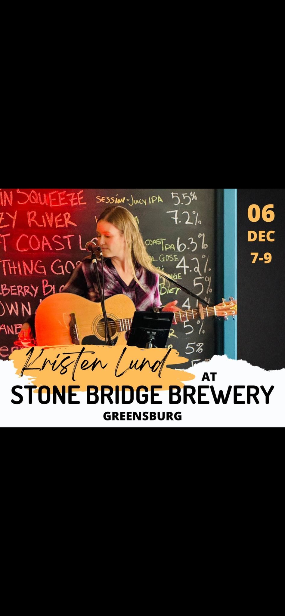 Kristen Acoustic LIVE in the taproom!