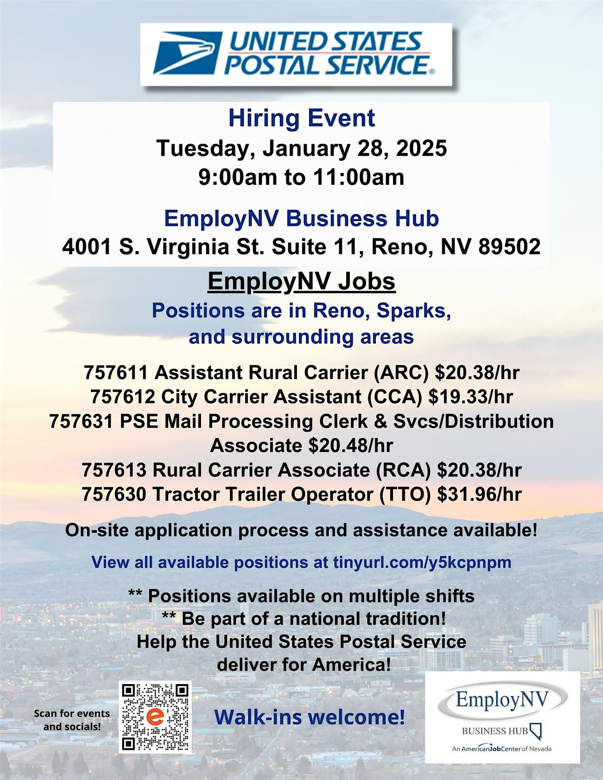 United States Postal Service Hiring Event