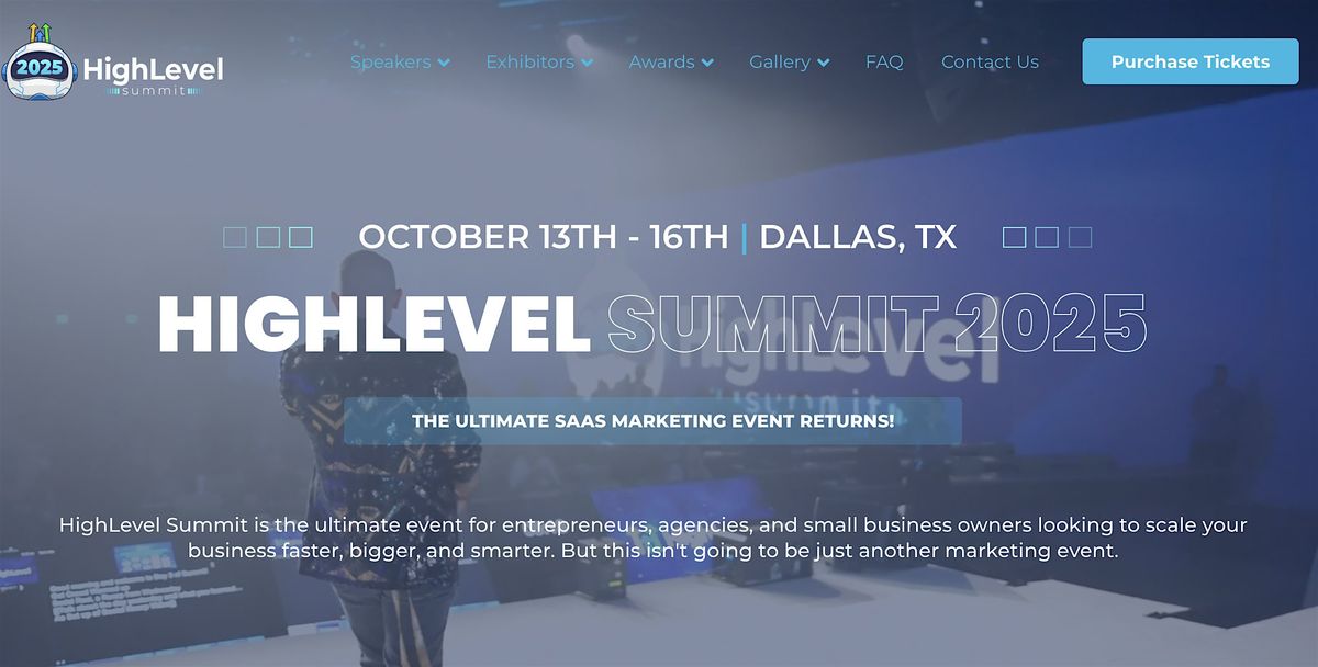 HighLevel Summit 2025 (speakers, dates, ticket sales live)