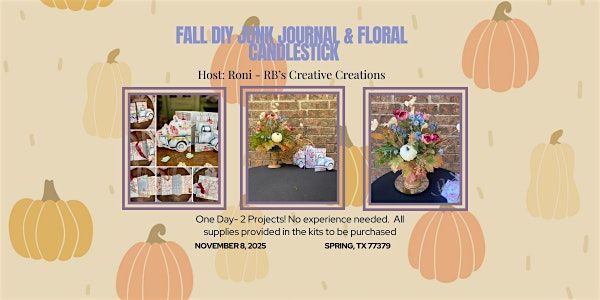 Craft, Laugh & Create \u2014 Fall DIY Candlestick + Junk Journal Workshop!