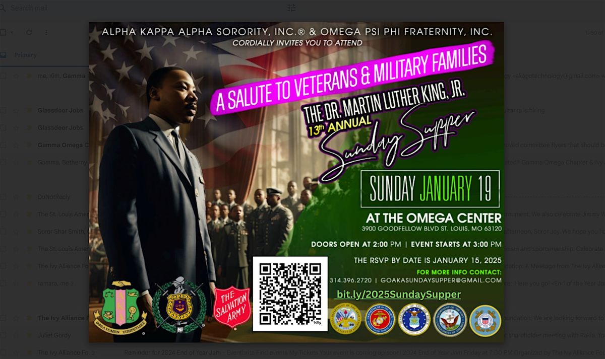 13th ANNUAL MLK SALUTE TO VETERANS SUNDAY SUPPER