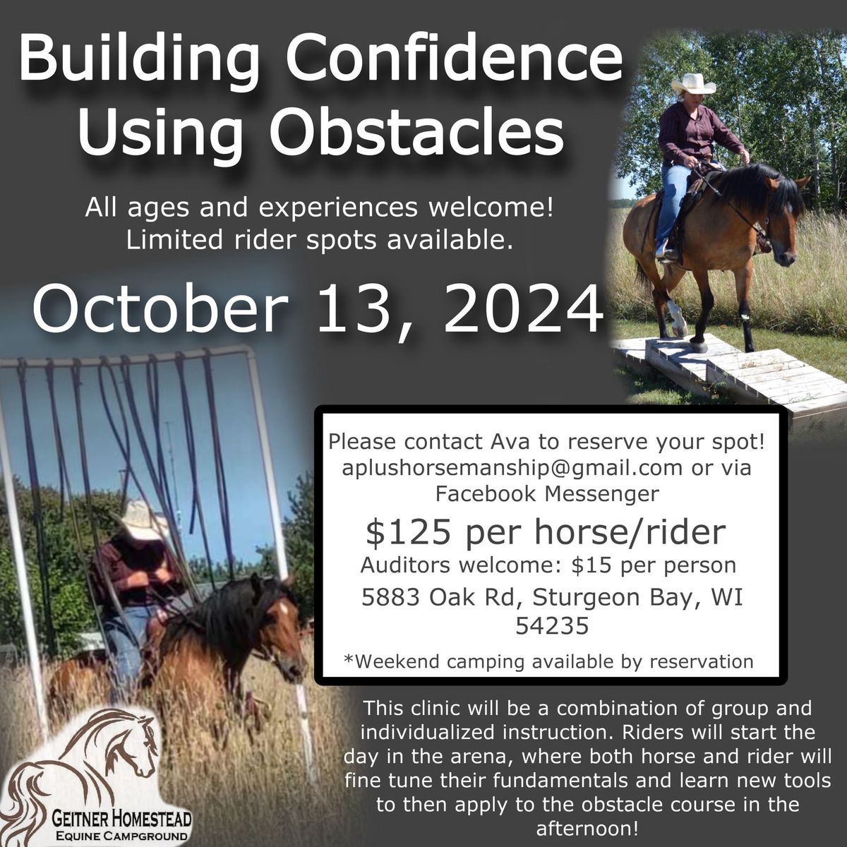 Building Confidence with Obstacles Clinic 