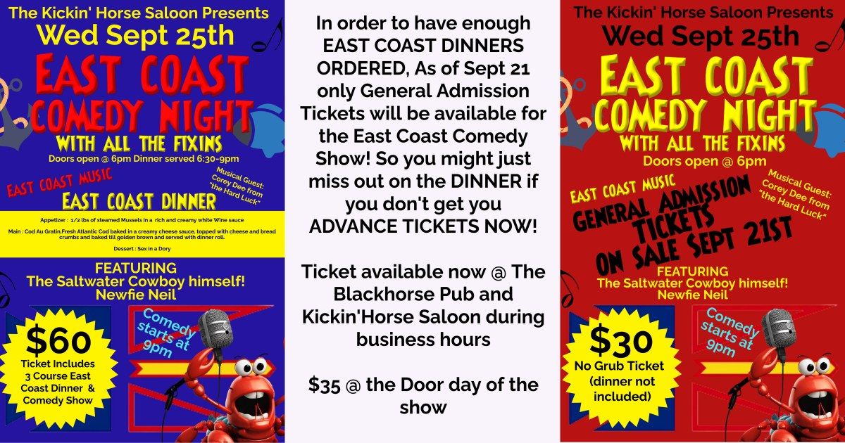 East Coast Comedy Night "with all the fixins' 