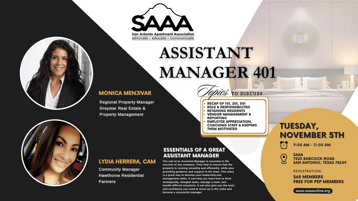 Assistant Manager 401