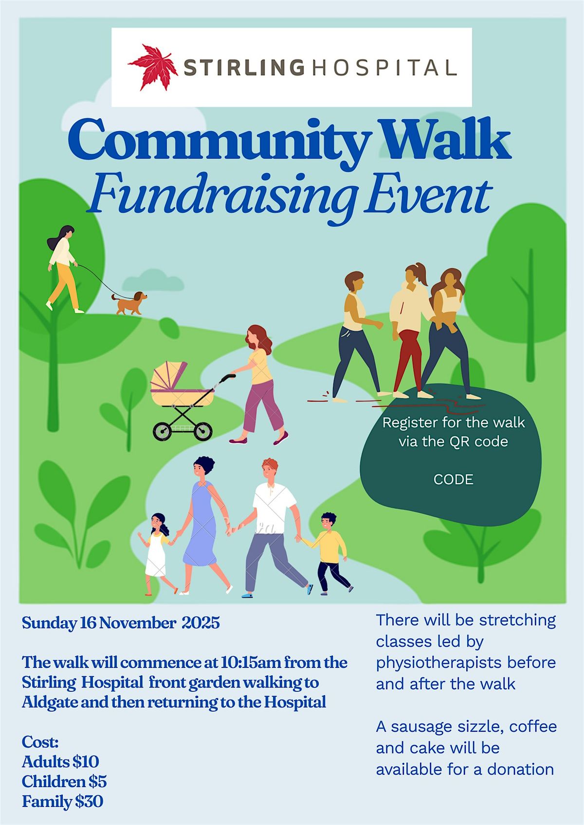 Stirling Hospital Community Walk Fundraising Event