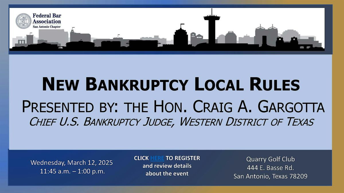 New Bankruptcy Local Rules