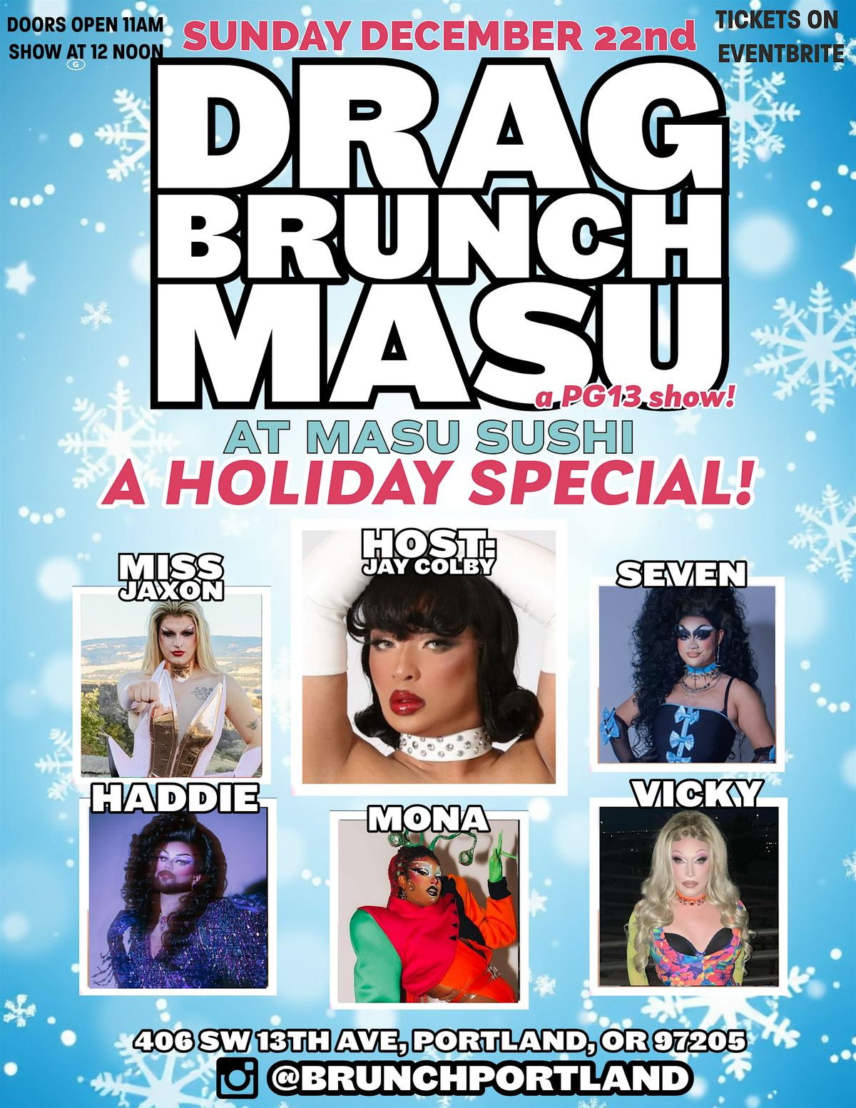 DRAG BRUNCH MASU - A HOLIDAY SPECIAL!