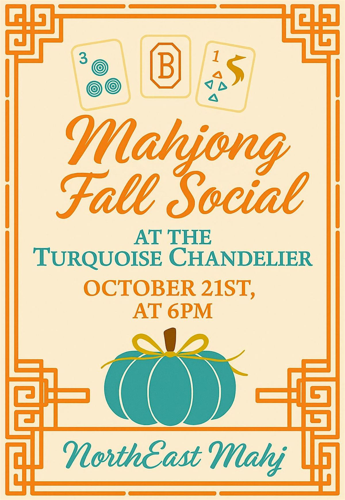 Mahjong Fall Social at The Turquoise Chandelier!