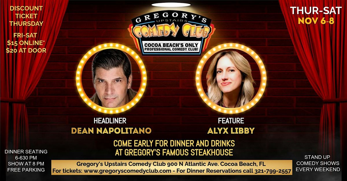Nov 6-Nov 8 Gregory's Comedy Club
