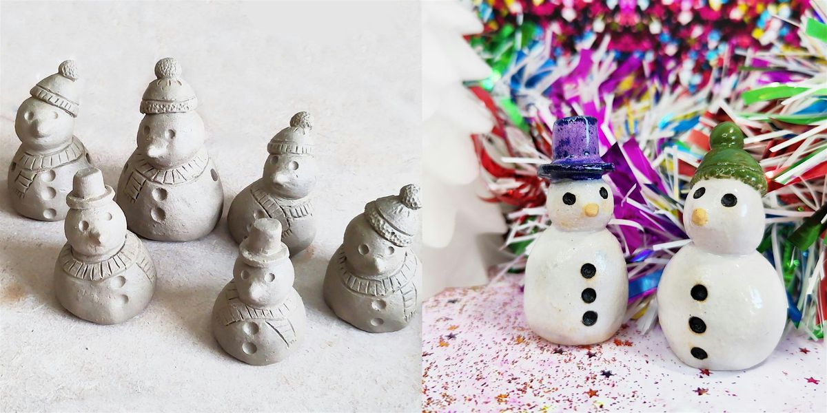 Christmas Ceramic Workshop - Snowmen miniature sculptures