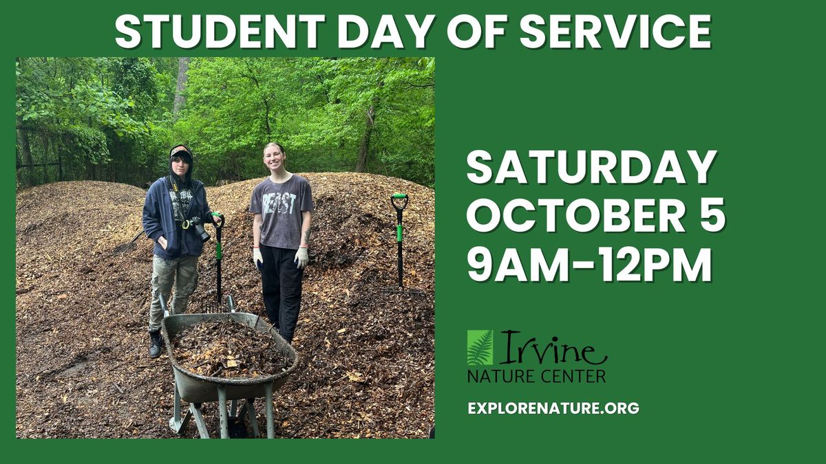 Student Service Day at Irvine Nature Center 