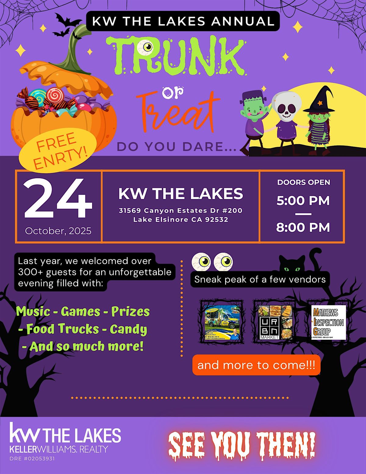 \u2728 KW The Lakes Annual Trunk or Treat \u2728