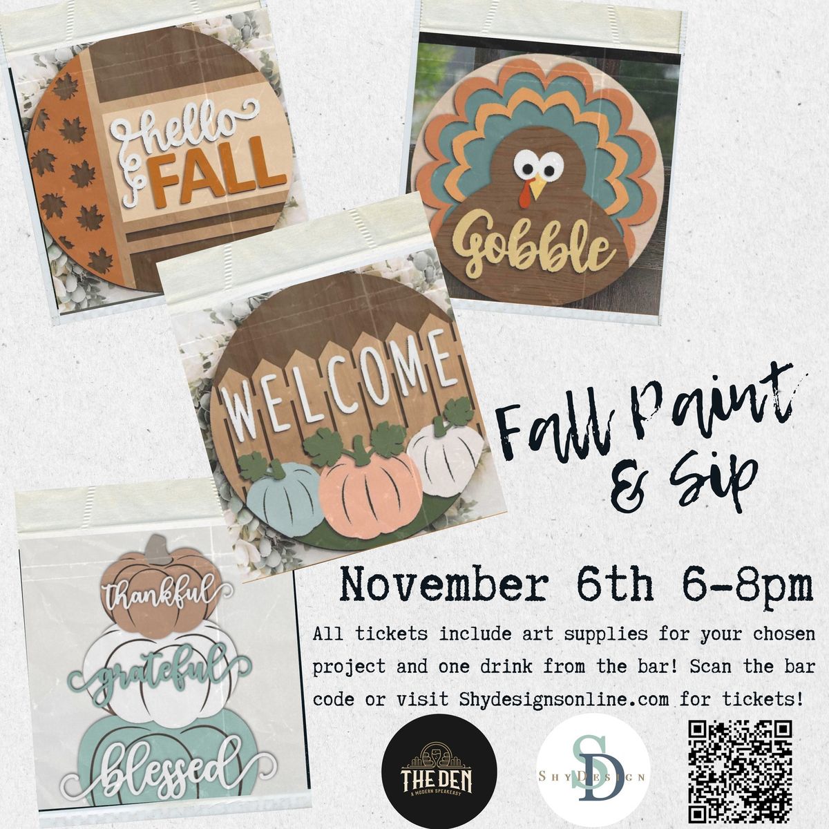 Fall Paint & Sip at THE DEN