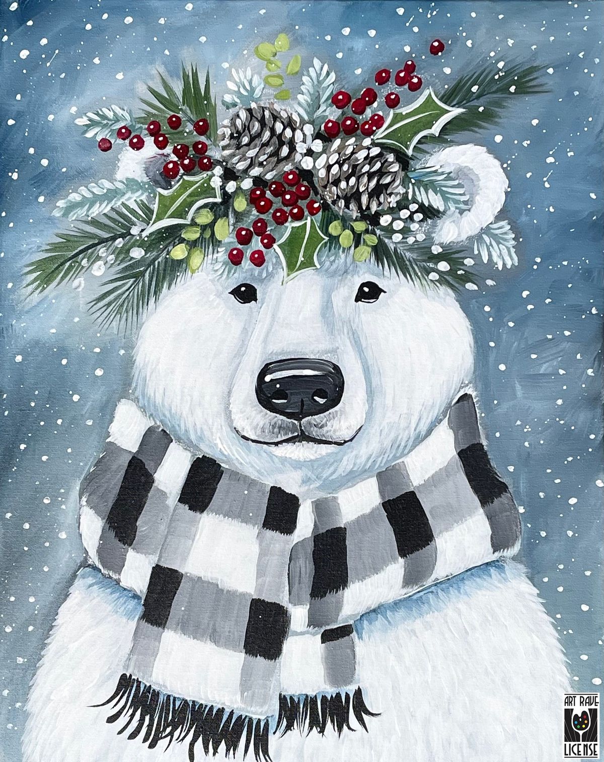 Beary Merry Canvas Paint and Sip