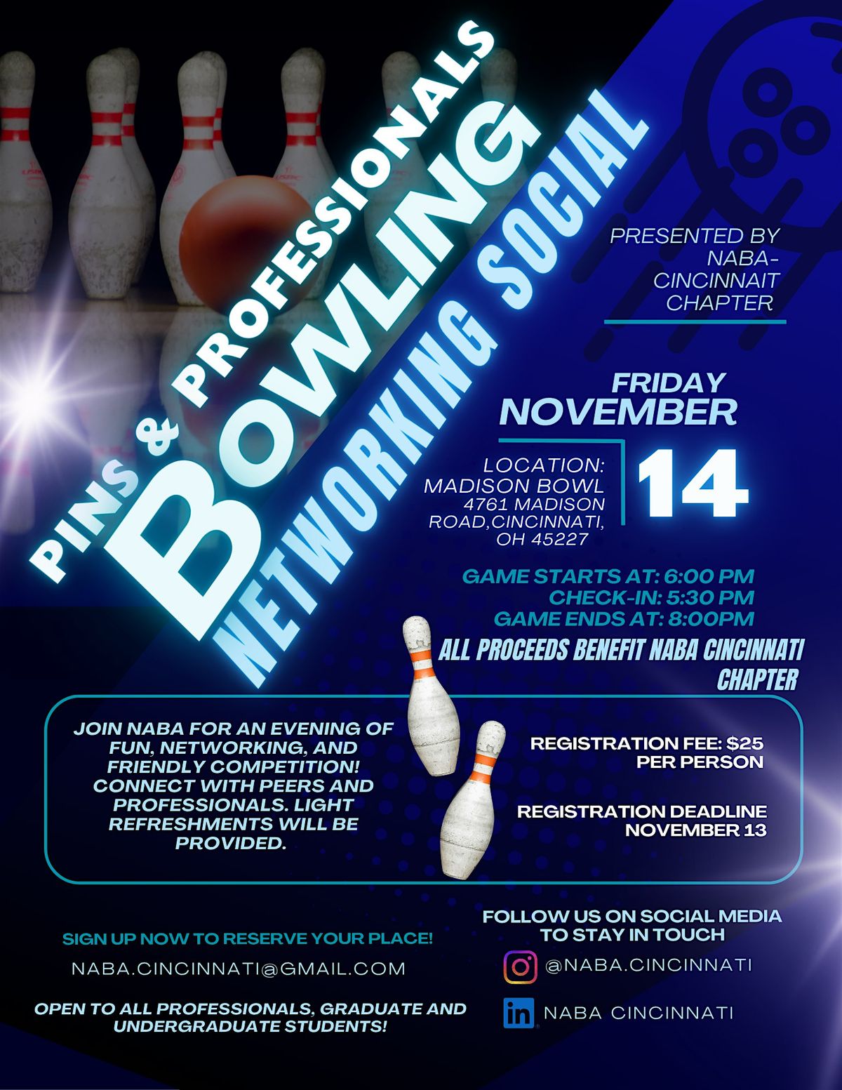 PINS & PROFESSIONALS BOWLING NETWORKING SOCIAL