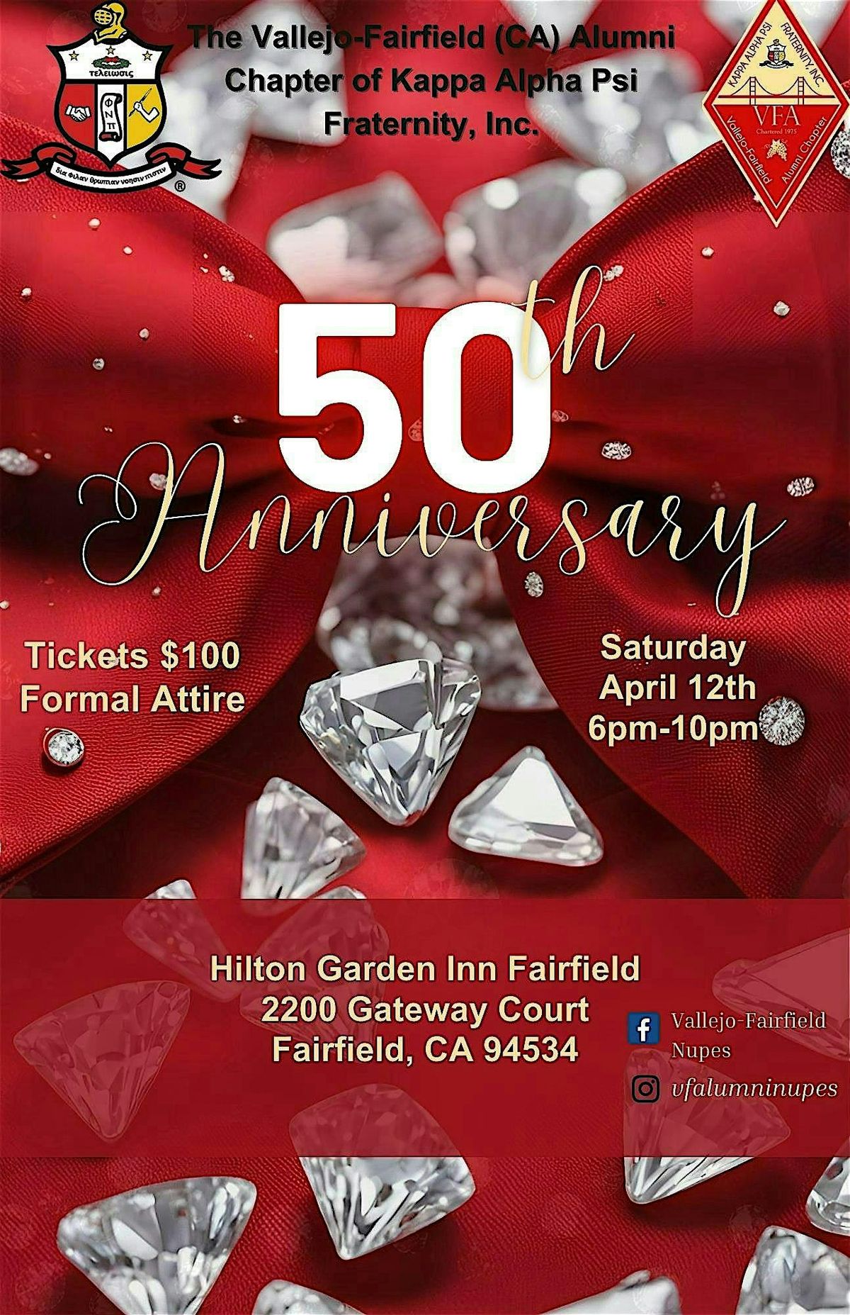 Kappa Alpha Psi Vallejo-Fairfield Alumni 50th Anniversary