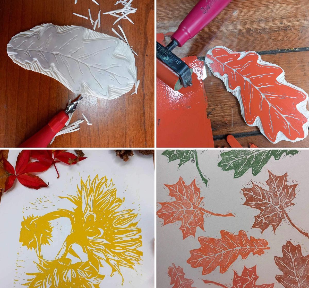 Lino Printing with Carolyn Cornes Printmaker 