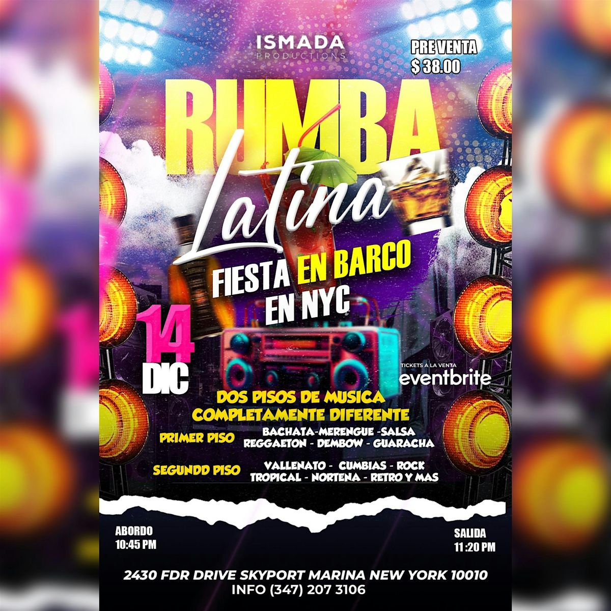 Rumba Latina Fiesta en Barco en NYC