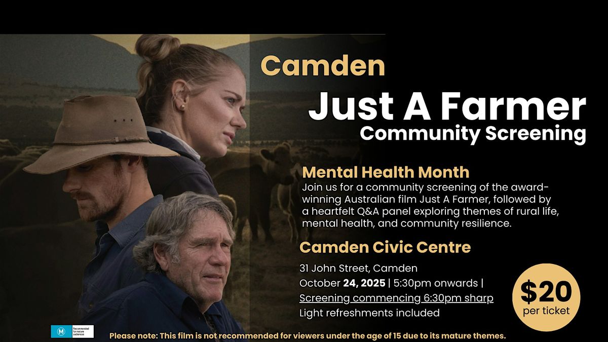 Just A Farmer Screening - Camden Mental Health Month Event