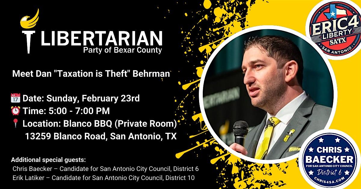 Dan "Taxation is Theft" Behrman Book Signing