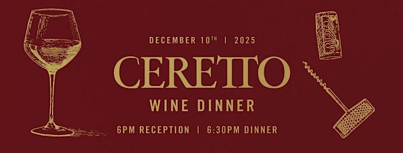 Ceretto Wine Dinner at Cobalt!