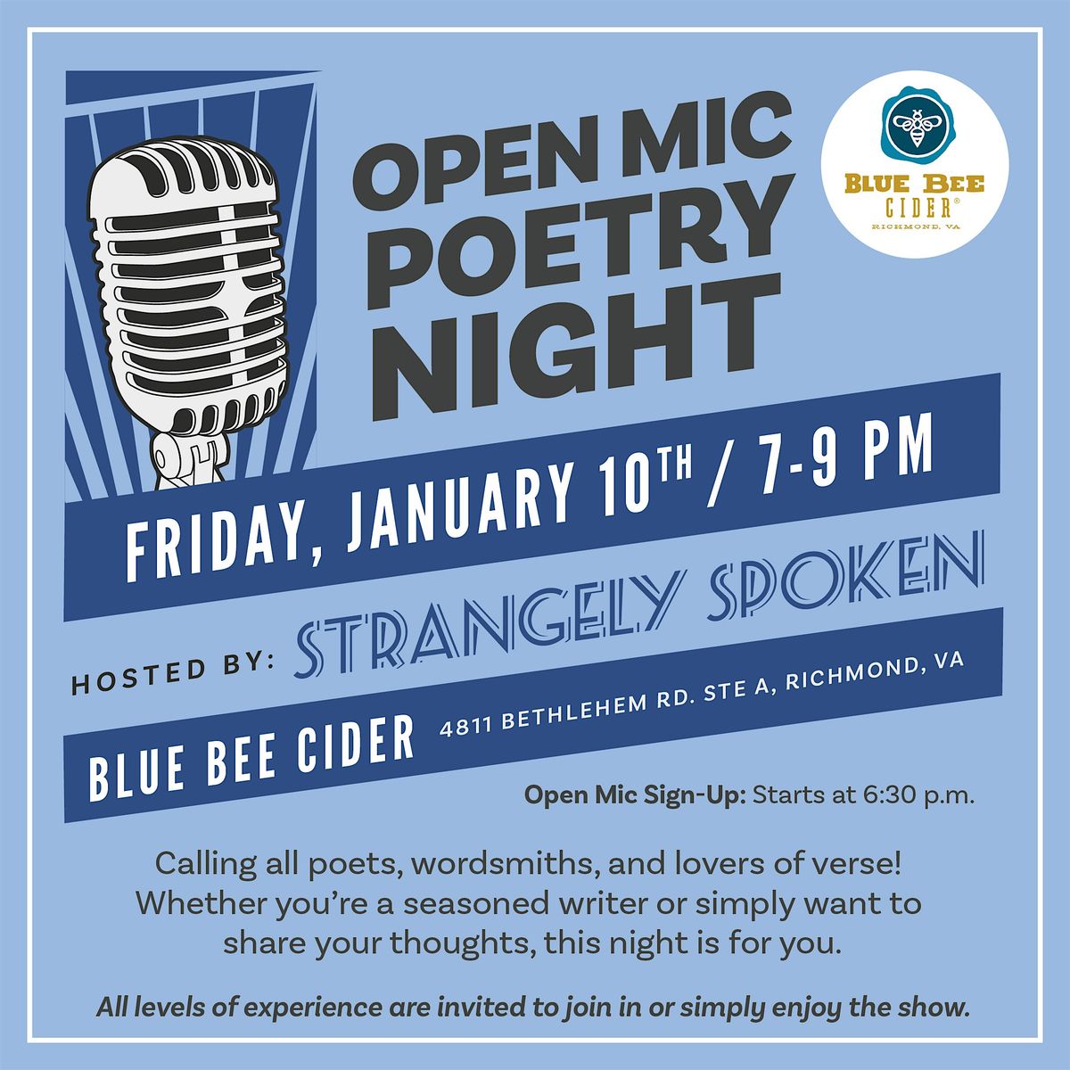 Strangely Spoken: A Night of Open Mic Poetry