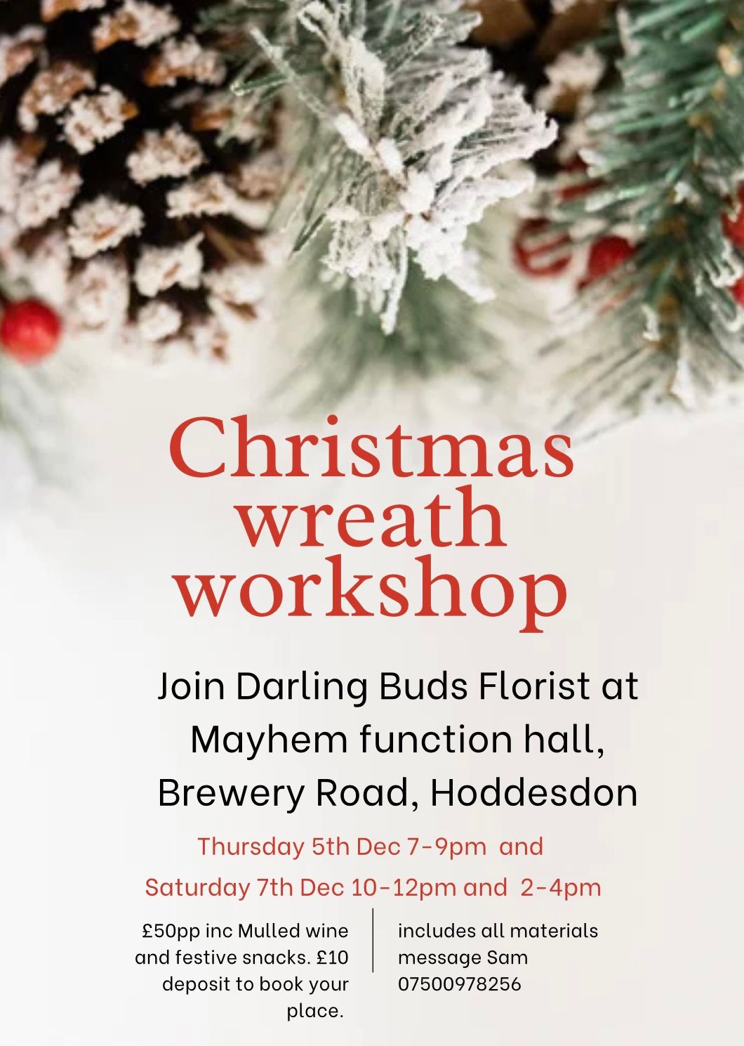 Christmas wreath workshop