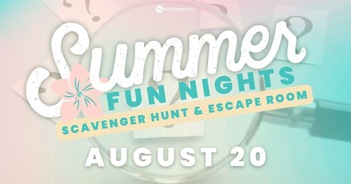 FBC Richmond Hill Scavenger Hunt\/Escape Room Challenge