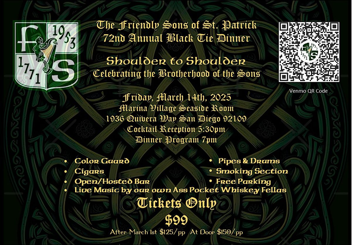 Friendly Sons of St. Patrick 72nd Annual Black Tie Dinner